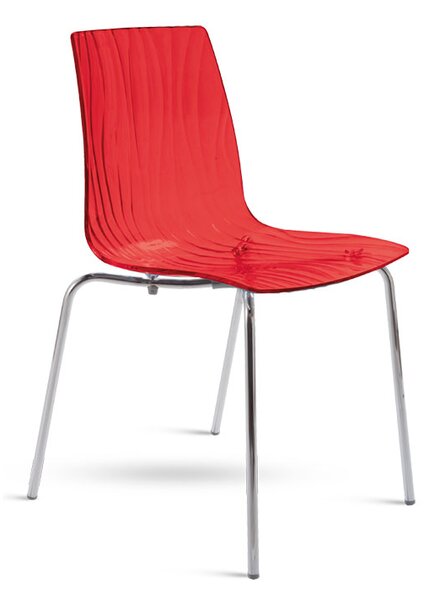 ITTC Stima Plastová židle CALIMA Odstín: Rosso transparentní