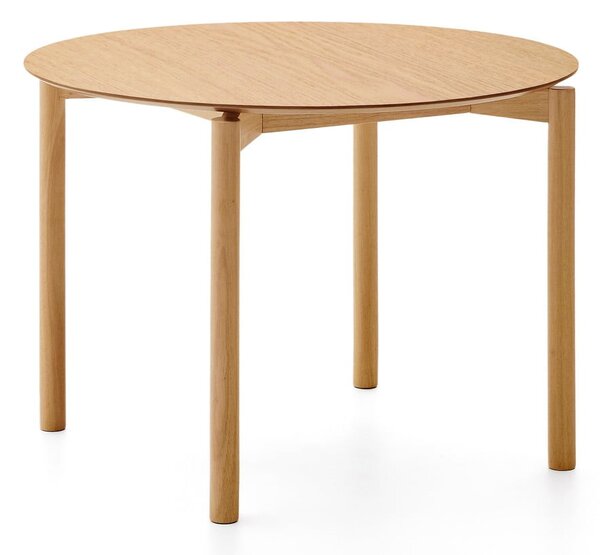 Kulatý jídelní stůl v dekoru jasanu ø 110 cm Indara – Kave Home