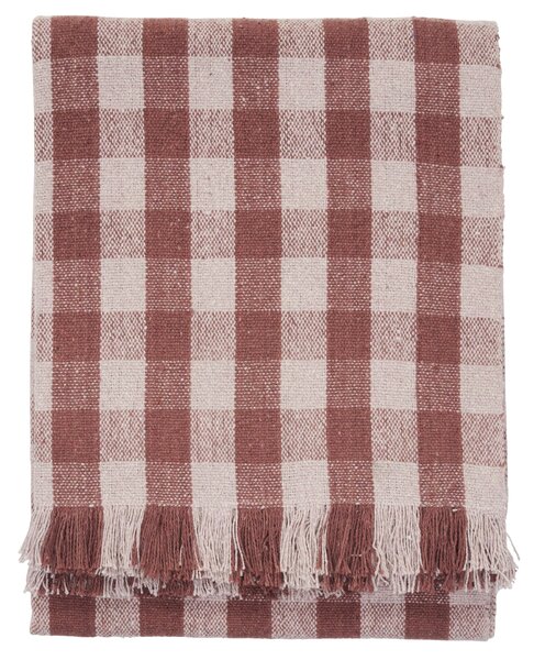 Přehoz z recyklované bavlny Old rose / Light pink 125 × 175 cm