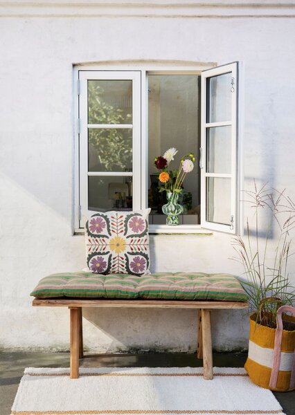 Bavlněný běhoun Tufted Off white 70 × 140 cm