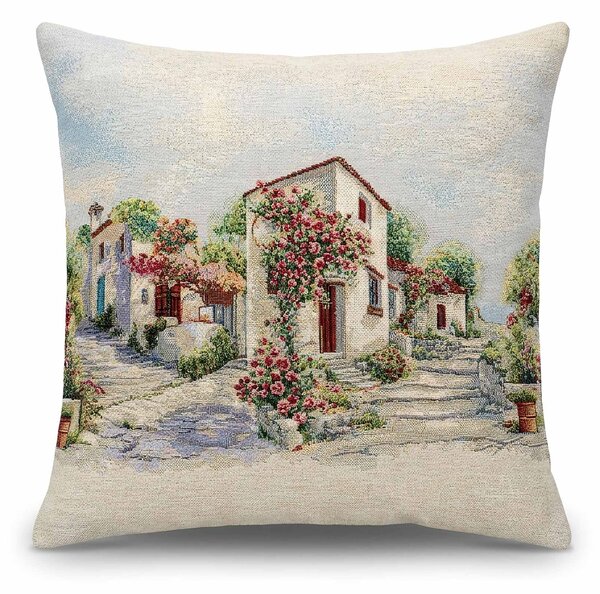 Dekoratex Dekorační povlak na polštářek RETRO LETOVISKO PROVANCE, krémová 45x45cm