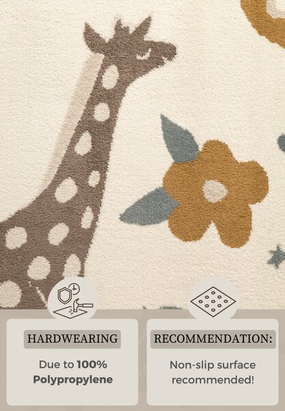 Hanse Home, Dětský koberec Adventures 106213 Cream Multicolor, 120x170, vícebarevná, dětský pokoj