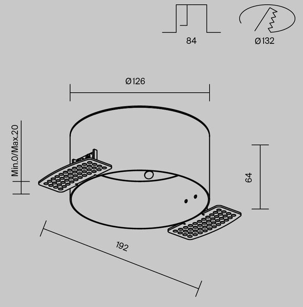M DLA032-TRS12-W Příslušenství pro vestavné svítidlo Zon DLA032-TRS12-W - MAYTONI
