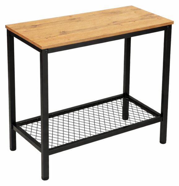 BEGRYF Odkládací stolek v dubovém odstínu, erný, 60 x 30 x 60 cm, konferenní stolek s odkládací plochou, industriální konzolový stolek do obývacího pokoje