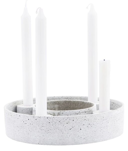 Betonový kulatý svícen The Ring 26 cm House Doctor