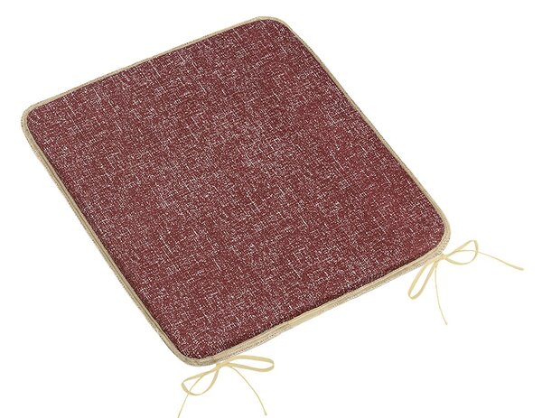 Bellatex Hladký sedák LADA 34/032, UNI TMAVĚ VÍNOVÝ , čtverec 40x40cm