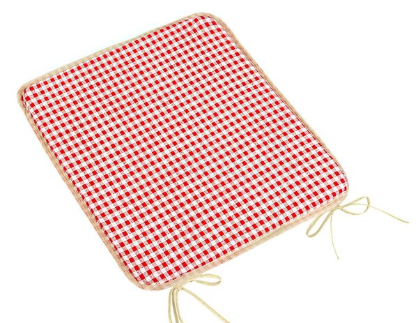 Bellatex Hladký sedák BERTA 34/609, KOSTIČKA ČERVENÁ, čtverec 40x40cm