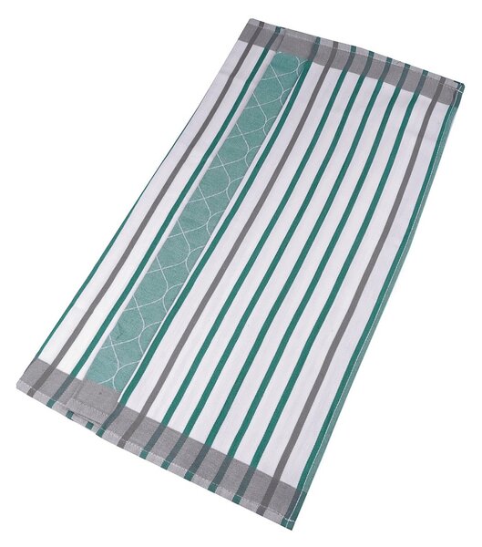 Etex kuchyňské utěrky EGYPTSKÁ BAVLNA U02 ZELENÁ, proužky a vlnky, 3 kusy, 50x70cm