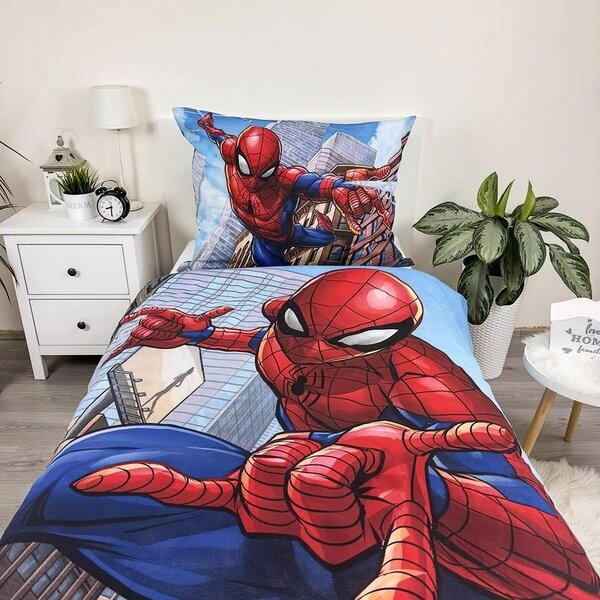 Jerry Fabrics povlečení SPIDERMAN 04, modré, bavlna hladká, 140x200cm + 70x90cm