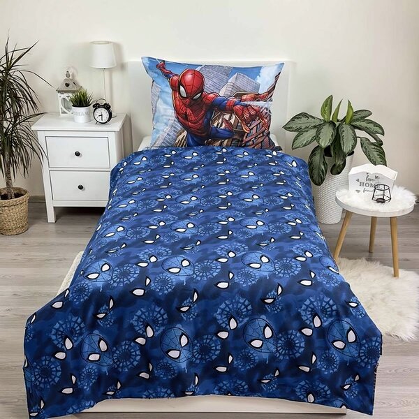 Jerry Fabrics povlečení SPIDERMAN 04, modré, bavlna hladká, 140x200cm + 70x90cm