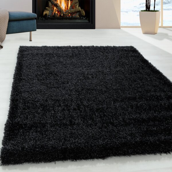 Kusový koberec Brilliant Shaggy 4200 Black 60x110 cm