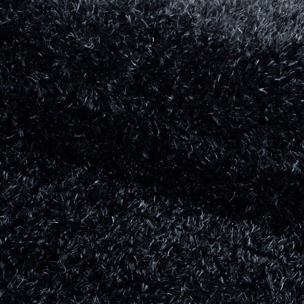 Kusový koberec Brilliant Shaggy 4200 Black kruh 200x200 cm