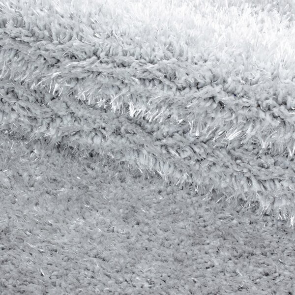 Kusový koberec Brilliant Shaggy 4200 Silver kruh 120x120 cm