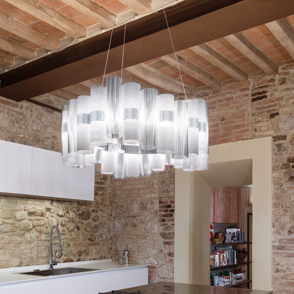 SLAMP LALSL00WHT01T00NMTEU La Lollo white suspension L, designové závěsné svítidlo, 80W LED 2700K stmívatelné, průměr 80cm