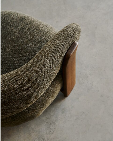 Zelené žinylkové křeslo Granite – Kave Home