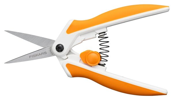 Cvakací nůžky (cvakačky) FISKARS PREMIER EASY ACTION pružinové na nitě 1070029, ergonomická rukojeť, délka 15,4cm