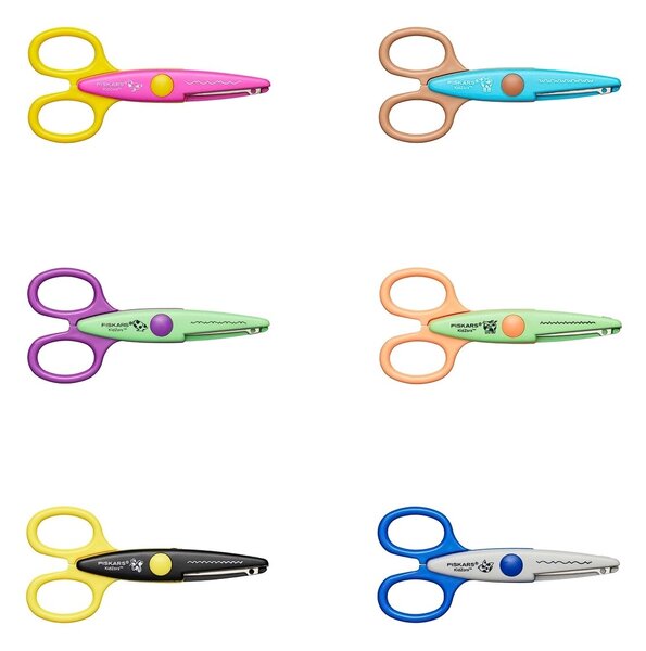 Dětské nůžky FISKARS tvarové v tašce 1003730, sada 6 kusů, délka 13,5 cm
