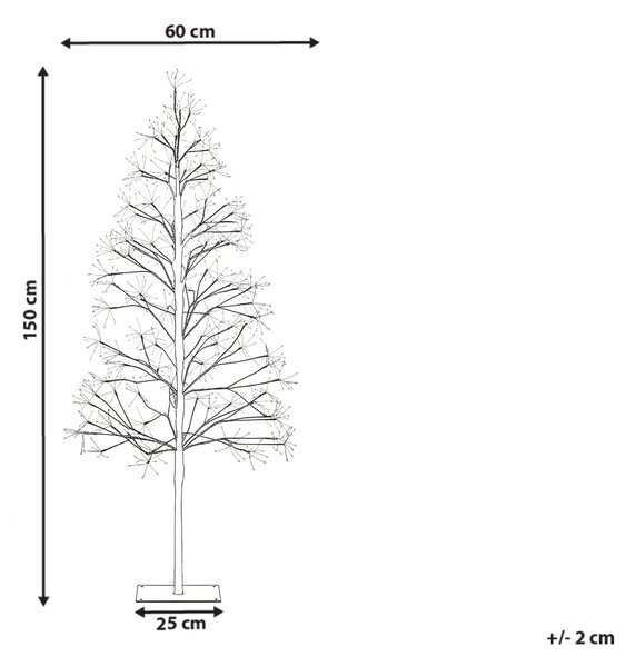 Venkovní dekorace LED LONKARI 150 cm Stromek Hnědá