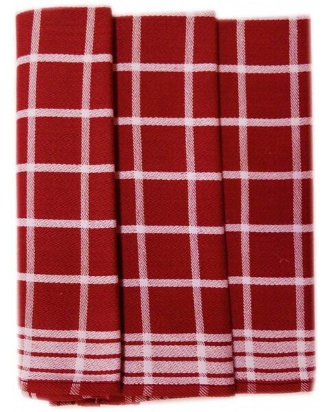 Polášek Károvaná utěrka Egypt - 3 ks - č. 44 | Hnědá / bílá