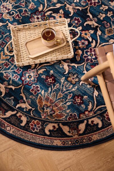 Koberec Agnella Isfahan Amara smaragdový kruh