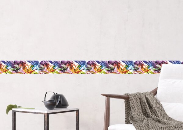 Samolepící bordura na zeď Barevný Magický Kouř | 5 m x 13.8 cm | DWB8201
