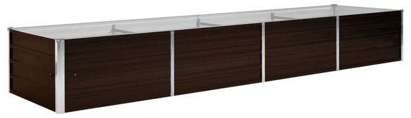 Zahradní vyvýšený záhon hnědý 320 x 80 x 45 cm pozinkovaná ocel