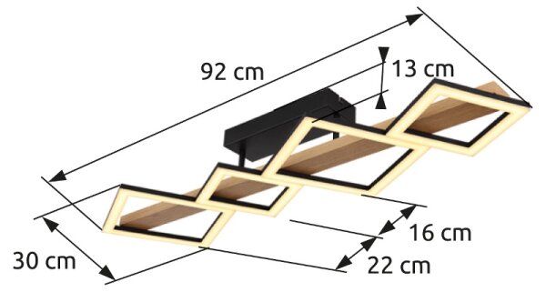 Globo 67288D2 - LED Stropní svítidlo DUSTIN LED/35W/230V 3000K