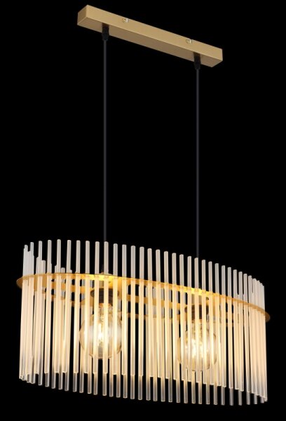 Globo 15698H3M - Lustr na lanku GORLEY 2xE27/60W/230V zlatá