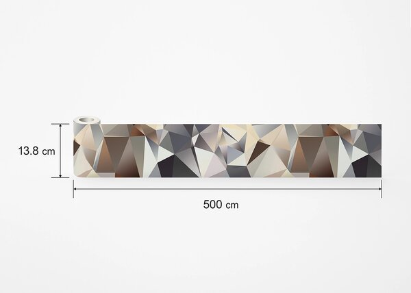 Samolepící bordura na zeď 3D Pyramidy | 5 m x 13.8 cm | DWB8213