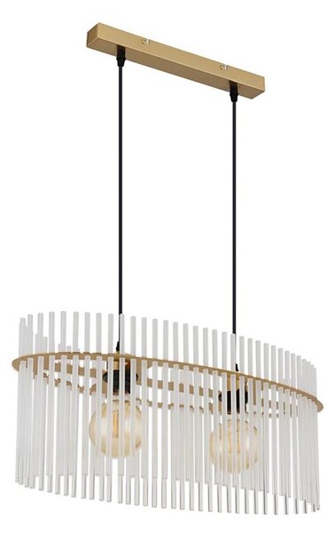 Globo 15698H3M - Lustr na lanku GORLEY 2xE27/60W/230V zlatá