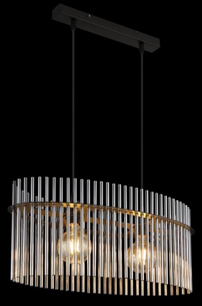 Globo 15698H3 - Lustr na lanku GORLEY 2xE27/60W/230V černá