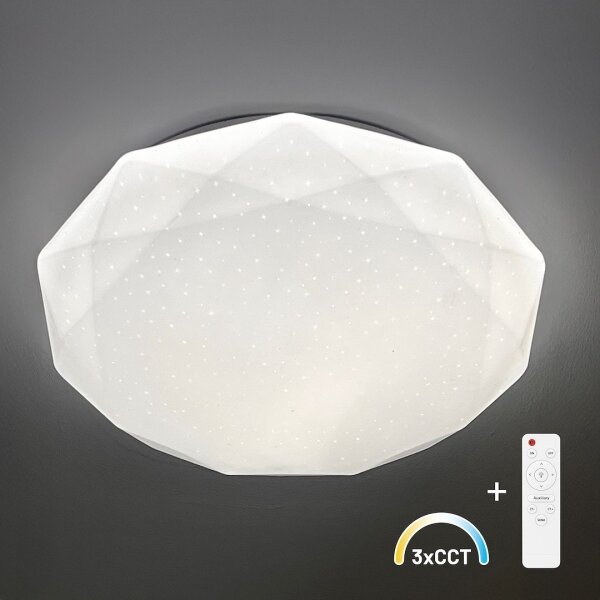 LED Stm. stropní svítidlo HEX LED/72W/230V 3000-6000K pr. 50 cm bílá + DO