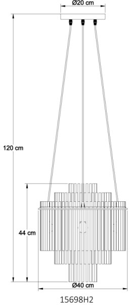 Globo 15698H2 - Lustr na lanku GORLEY 5xE14/40W/230V černá