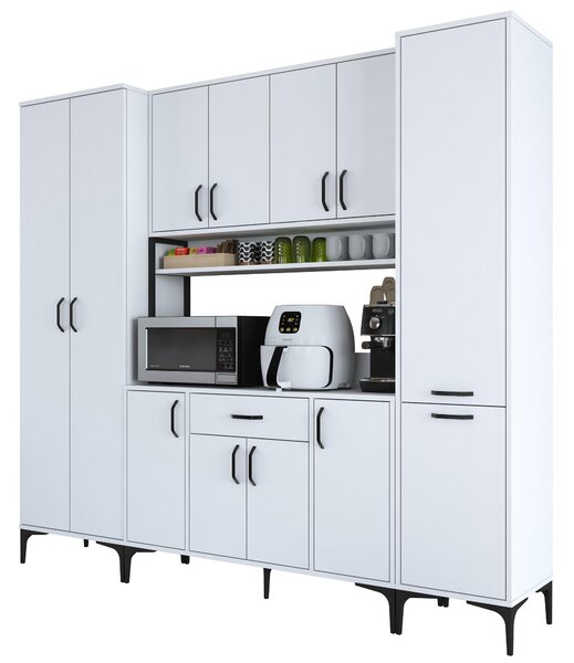 Set kuchyňských skříněk Bisaka 4 (bílá). Akce -25%