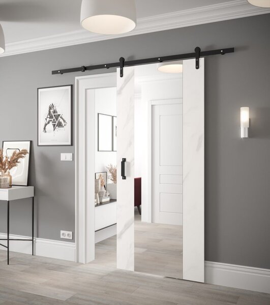 Posuvné dveře se zrcadlem Loftiko II - 90 cm s tlumeným dojezdem Barva: Old style