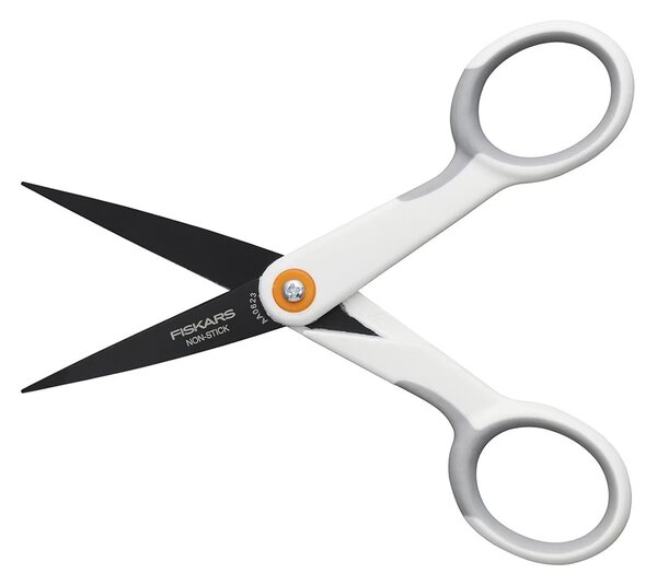 Krejčovské nůžky FISKARS Non-Stick 1070025, s měkkou rukojetí, délka ostří 4,7cm, celková délka 12,3 cm