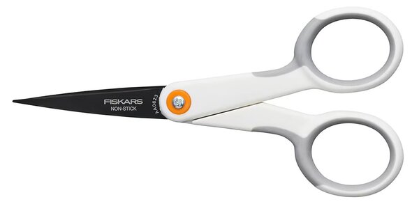 Krejčovské nůžky FISKARS Non-Stick 1070025, s měkkou rukojetí, délka ostří 4,7cm, celková délka 12,3 cm