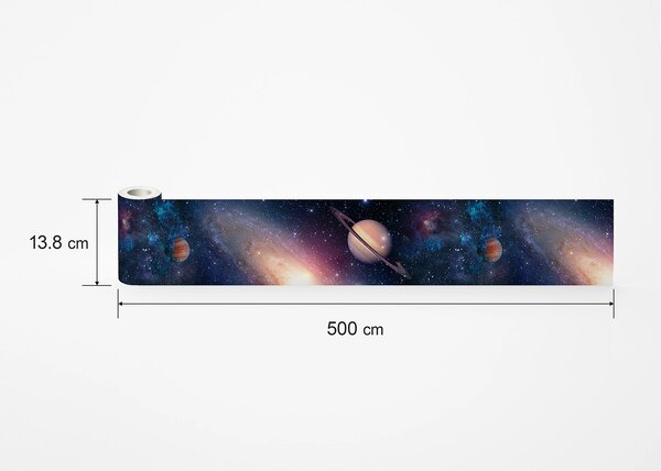 Samolepící bordura na zeď Vesmír | 5 m x 13.8 cm | DWB8218