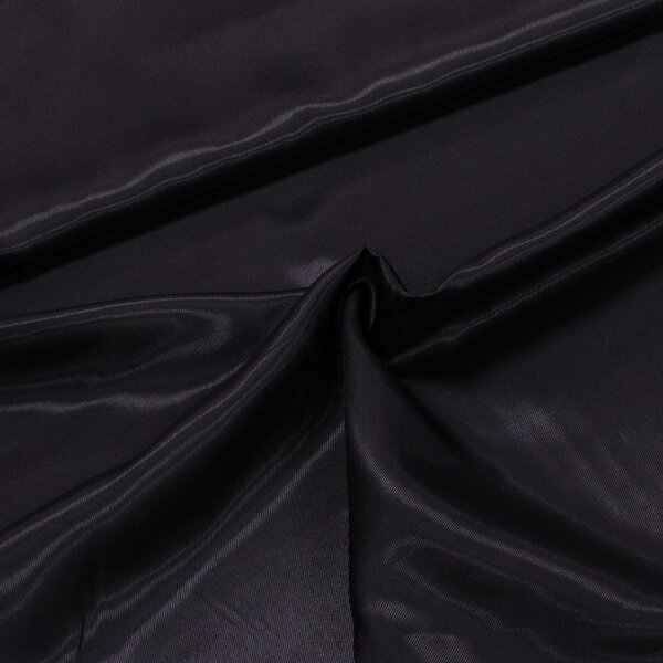 Podšívka viskózová jednobarevná černá, lesklý proužek, š.140cm (látka v metráži)