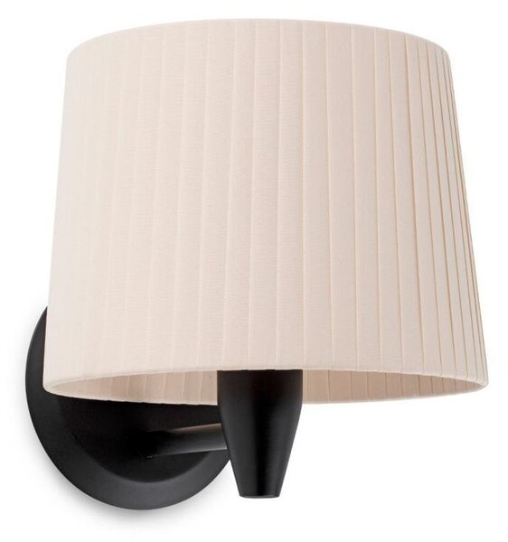 SAMBA černá/skládaná nástěnná lampa, béžová - FARO
