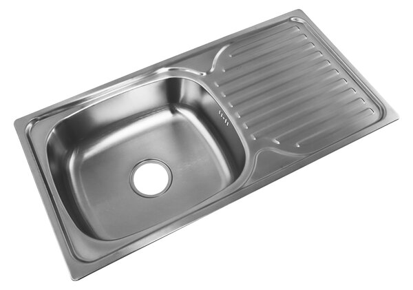 KONDELA Nerezový dřez se sifonem, 86x43, SINKO