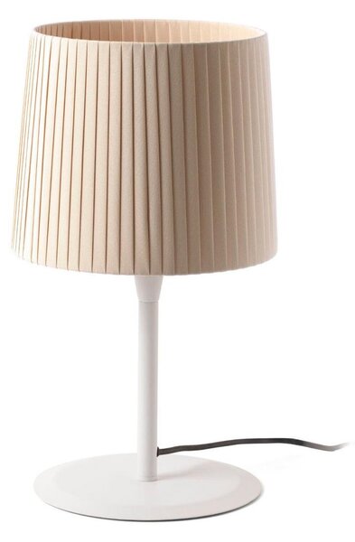 SAMBA bílá/skládaná béžová stolní lampa - FARO