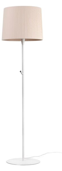SAMBA bílá/skládaná béžová stojací lampa - FARO