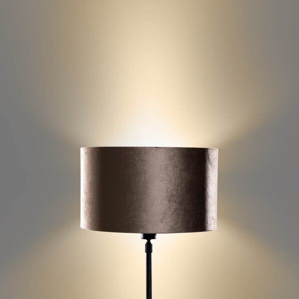 Stolní lampa černá se sametovým stínidlem hnědá 35 cm - Parte