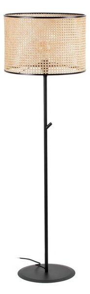 MAMBO černá/ratan stojací lampa - FARO