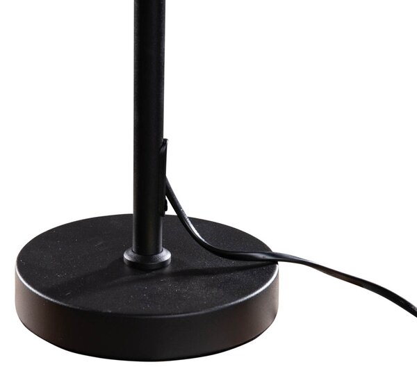 Stolní lampa černá se sametovým stínidlem hnědá 35 cm - Parte