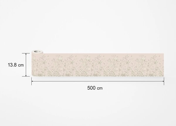 Samolepící bordura na zeď Pastelové Květy | 5 m x 13.8 cm | DWB8251