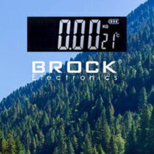 Digitální váha Brock, max 180kg, s teploměrem, na 2 AAA baterie, motiv horská řeka