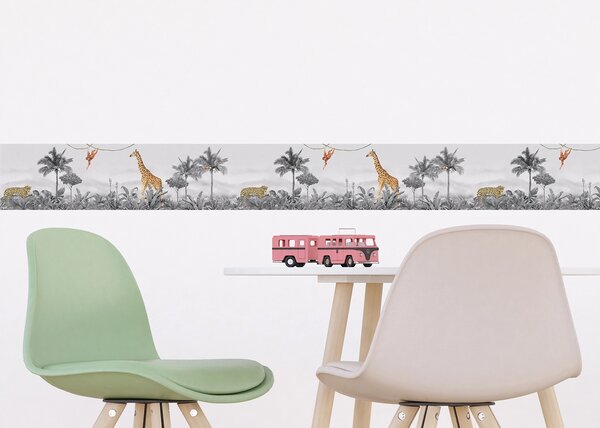 Dětská samolepící bordura na zeď Jungle | 5 m x 9.7 cm | DWBD8129