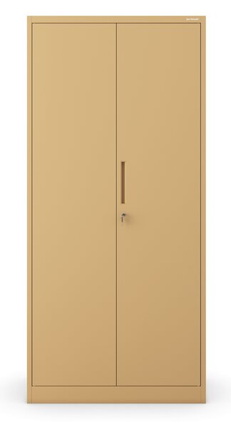 Vysoká kovová kancelářská skříň na dokumenty, béžová, 900x1950x400 mm: JAN H Fresh Style